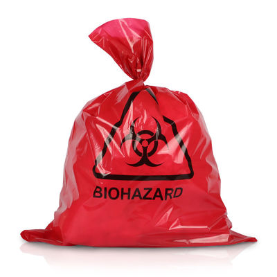 Kalite  Custom Autoclave ISO9001 Red Medical Waste Bags 65MIC LDPE HDPE fabrika