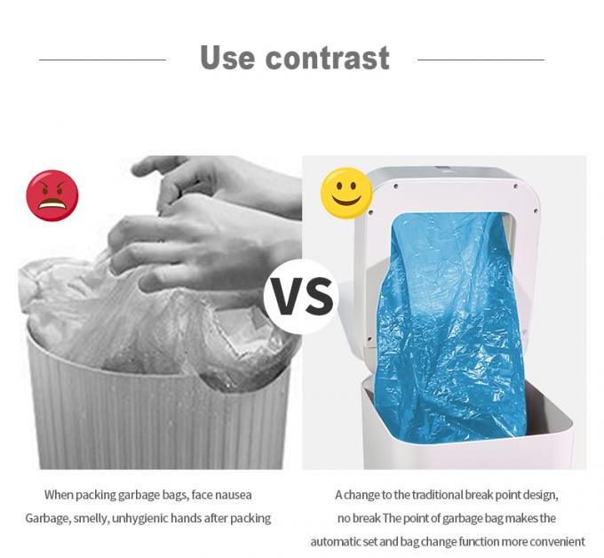 Akıllı çöp kutusu için akıllı sensör çöp tenekesi torbalarını mühürleyen otomatik torba kurulum sistemleri 9