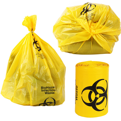 HDPE Malzeme Plastik Baskılı Sarı Biyolojik Tehlike Sağlık Astarları