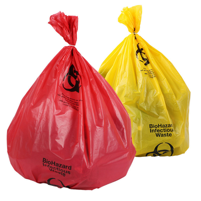 Kaliteli Kırmızı / Sarı Tıbbi Atık Biyolojik Tehlikeli Plastik Gömlekler