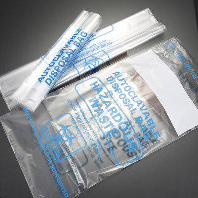 2 Mil Clear Biohazard Atık Torbası Polipropilen Plastik Otoklav