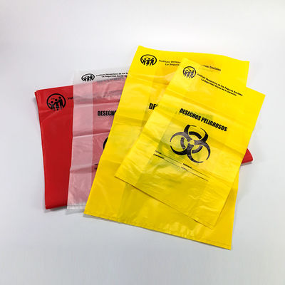 HDPE Biohazard Tek Kullanımlık Otoklav Torbası, Sarı Tıbbi Atık İmha Torbaları