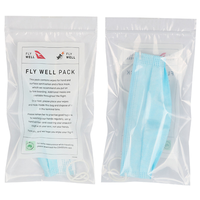 Maske Paketleme Gravür Baskı LDPE Açılıp Kapanabilir Kilitli Torbalar
