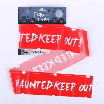 LDPE Halloween Bant Afişini Uzak Tut, 0.04mm Plastik Cadılar Bayramı Korkusu Bandı